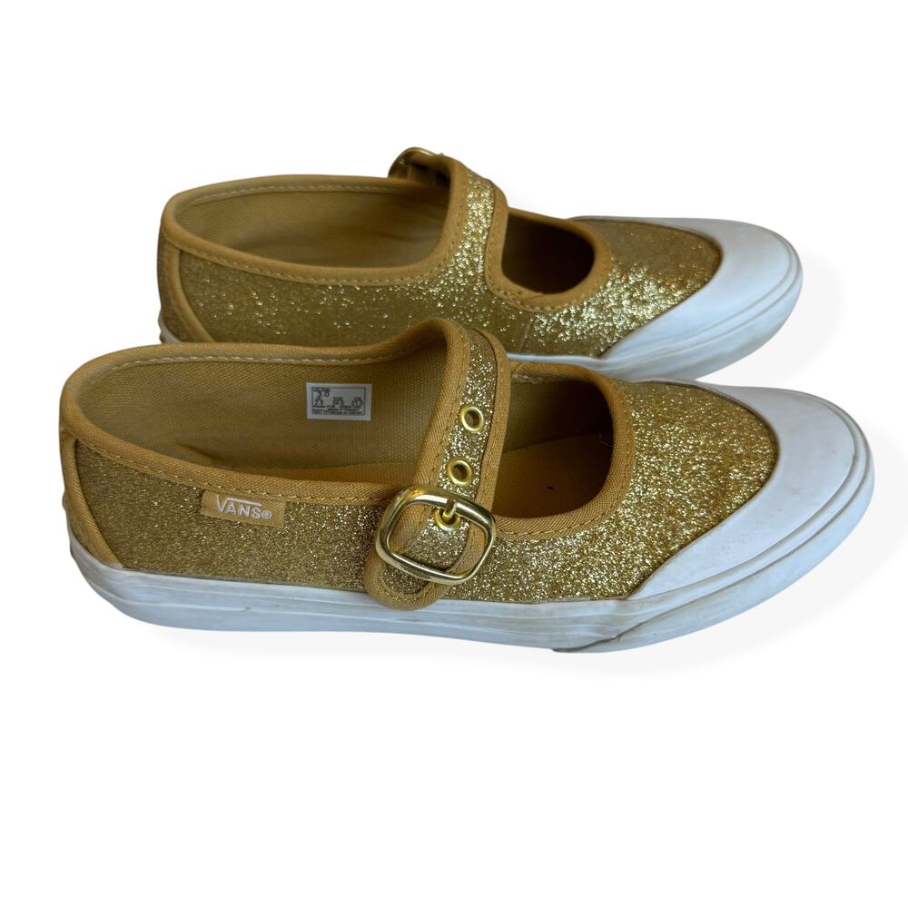 Vans Mary Jane Gold Glitter Sparkle Youth 3